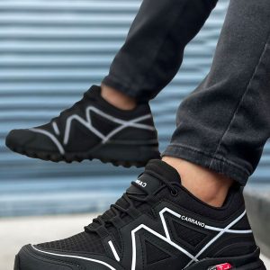 Boy Uzatan Gizli Topuklu Siyah Cross Erkek Spor Ayakkabı