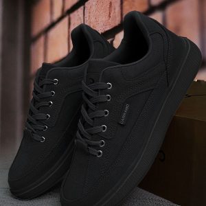 Boy Uzatan Gizli Topuklu Siyah Erkek Spor Ayakkabı