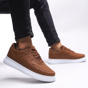 Boy Uzatan Gizli Topuklu Taba Erkek Spor Ayakkabı