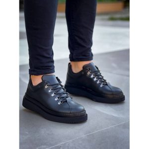 Boy Uzatan Gizli Topuklu Siyah Kanca Erkek Spor Ayakkabı